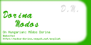 dorina modos business card